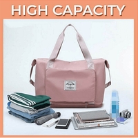 НЕМСКА Сгъваема чанта сак органайзер, Подходяща за ежедневна употреба, 2 джоба с цип + ЛЕД ФЕНЕР..