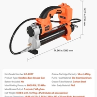 НЕМСКИ Акумулаторен пистолет за гресиране + ПОДАРЪК ЛЕД ФЕНЕР
