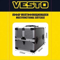 НЕМСКИ Професионален Куфар За Инструменти 250мм/360мм/226мм +ЛЕД ФЕНЕР