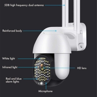 НЕМСКА Комплект 2 бр ВОДОУСТОЙЧИВА WIFI FULL HD 2.0MP 68 LED 320° ВЪРТЯЩА КАМЕРА С MOTION TRACKING + ЛЕД ФЕНЕР