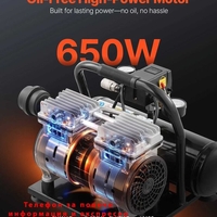 НЕМСКИ Преносим безмаслен компресор 4 л + ЛЕД ФЕНЕР