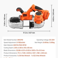 НЕМСКИ Преносим безжичен лентов трион + Подарък ЛЕД ФЕНЕР