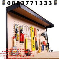 НЕМСКА Работна маса с чекмедже-стена инструменти RockForce + ЛЕД ФЕНЕР