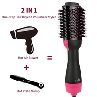 НЕМСКИ 2в1 ЧЕТКА СЕШОАР One step за сушене, изправяне и обем hair dryer + ЛЕД ФЕНЕР
