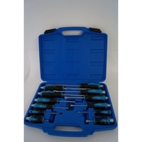 НЕМСКИ Ударни Отвертки Комплект 12 части в куфар отверка + ЛЕД ФЕНЕР