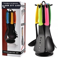 НЕМСКИ Практичен сет с кухненски прибори, Устойчиви на топлина + ЛЕД ФЕНЕР