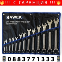 НЕМСКИ ЗВЕЗДОГАЕЧНИ ТРЕСЧОТНИ КЛЮЧОВЕ 8 – 32 ММ 13 ЧАСТИ HAWEK + ЛЕД ФЕНЕР