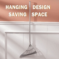 НЕМСКО Мултифункционална метла - гребло 2 в 1, Извънредно дългата дръжка + ЛЕД ФЕНЕР