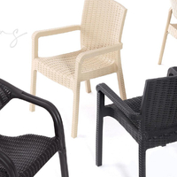 НЕМСКИ Градински Комплект От Маса И 6 Стола В 5 Цвята + ЛЕД ФЕНЕР