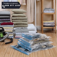 НЕМСКА Вакуумна торба за дрехи, Напълно прозрачни, 1 брой + ЛЕД ФЕНЕР