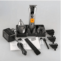 НЕМСКИ Комплект за подстригване 7 в 1 Kemei KM-580A, 3W, 600mAh + ЛЕД ФЕНЕР