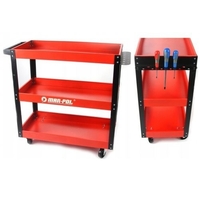 НЕМСКА Количка за инструменти с 3 рафта и поставка за отвертки MAR POL + ЛЕД ФЕНЕР