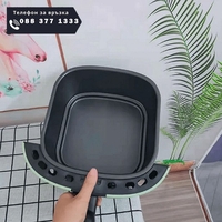 НЕМСКИ Уред за готвене с горещ въздух, Silver Crest, S-18, 8 литра, 2400 W, Черен + ЛЕД ФЕНЕР