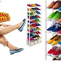 НЕМСКИ Подвижен стелаж за 30 чифта обувки- Shoe Rack + ЛЕД ФЕНЕР