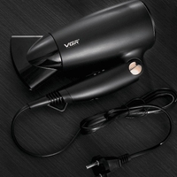 НЕМСКА Сешоар VGR V-439, Технология с отрицателни йони, 3 нива на топлината, Черен + ЛЕД ФЕНЕР