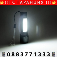 НЕМСКИ LED Джобен фенер с 3 режима , презареждаем, с USB кабел + ЛЕД ФЕНЕР