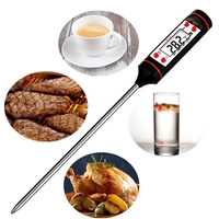 НЕМСКИ Кухненски термометър с цифров LCD дисплей, Индикатор за изтощена батерия + ЛЕД ФЕНЕР