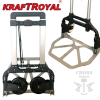 НЕМСКА Транспортна Сгъваема Количка до 60кг и до 100кг KRAFTROYAL + ЛЕД ФЕНЕР