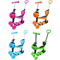 НЕМСКИ ДЕТСКА ТРОТИНЕТКА и СКУТЕР  5 В 1 + ЛЕД ФЕНЕР