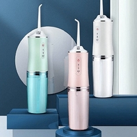 НЕМСКИ Душ за уста, Премахва бактериите, 220мл резервоар, 3.5W, 28,3 х 5 см, Розов + ЛЕД ФЕНЕР