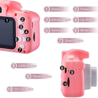 НЕМСКИ ДИГИТАЛЕН ДЕТСКИ ФОТОАПАРАТ снимки и видеозапис + ЛЕД ФЕНЕР