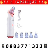 НЕМСКИ Вакуум уред за премахване на черни точки, Диамантено микродермабразио, USB кабел, 3W, Бял + ЛЕД ФЕНЕР