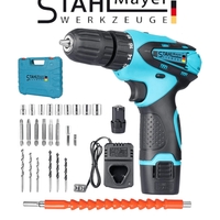 НЕМСКИ Акумулаторен Винтоверт Двускоростен + Подарък Адаптер Зеге 24V 3,0AH STAHLMAYER + ЛЕД ФЕНЕР