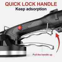 НЕМСКА Безжична Вендуза за плочки Акумулаторна до 100кг Вибромашина + ЛЕД ФЕНЕР