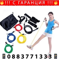 НЕМСКИ Фитнес Ластици Комплект 5бр. + ЛЕД ФЕНЕР