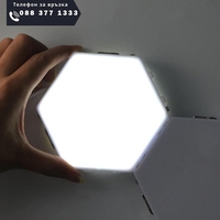 НЕМСКИ Квантова светодиодна шестоъгълна LED лампа 5бр. комплект 12W + ЛЕД ФЕНЕР