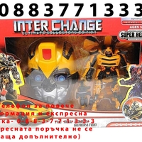 НЕМСКА Трансформърс играчка и маска + ЛЕД ФЕНЕР