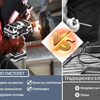 НЕМСКИ Професионелен Електрожен тип Пистолет 350A WERKBULL Инверторен Заваръчен Апарат + ЛЕД ФЕНЕР