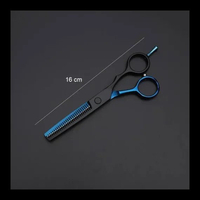 НЕМСКИ Професионални Ножици За Въртене Sela, Черно+Синьо 16 см