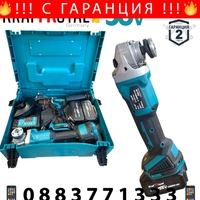 НЕМСКИ 2в1 Комплект Акумулаторен Ъглошлайф и Комбиниран Гайковерт-Импакт 36V 8,0AH KRAFTROYAL Безжичен Ударен Безчетков 2 батерии + ЛЕД ФЕНЕР