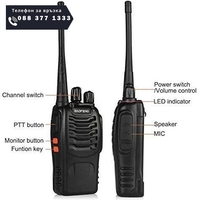 НЕМСКА Комплект 2 броя радиостанции Baofeng + ЛЕД ФЕНЕР