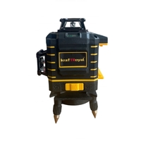 НЕМСКИ 4D Лазерен Нивелир с 16 линии KRAFTROYAL 4Д със сензор индикация на батерия + тринога + ЛЕД ФЕНЕР