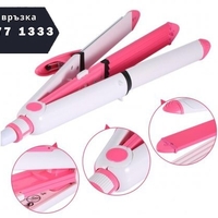 НЕМСКА Преса за коса 3в1 Керамична + ЛЕД ФЕНЕР