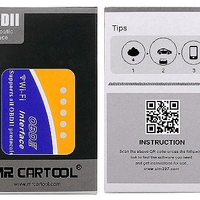 НЕМСКИ Тестер за автомобилна диагностика ELM 327 OBD II WIFI, Android и Apple + ЛЕД ФЕНЕР