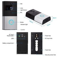 НЕМСКИ Smart Видеодомофон Звънец Wifi 720p + ЛЕД ФЕНЕР