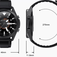 НЕМСКИ Smart Watch Lemfo G33 черен часовник с пулс и кръвно налягане + ЛЕД ФЕНЕР