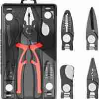 НЕМСКИ Комплект Клещи И Ножици 5 В 1 MultifunctionalPilers + ЛЕД ФЕНЕР