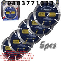 НЕМСКИ Диамантен Диск 115мм 125мм 230мм HAWEK PREMIUM Полша 22.23-20мм + ЛЕД ФЕНЕР