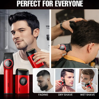 НЕМСКИ Професионален Комплект За Бръснене VGR V-977-V-377 RED EDITION