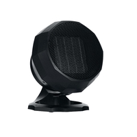 НЕМСКИ Мини преносима вентилаорна печка, WG-089, 50-60HZ, Бързо затопляне, Модерен дизайн, Черна + ЛЕД ФЕНЕР