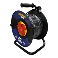 НЕМСКИ Удължител на Макара с Кабел HAWEK 50 метра + ЛЕД ФЕНЕР