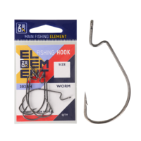 Zeox Offset Hook Worm 302BN №2/0(5pcs)