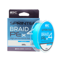 Golden Catch Braided Line Sprinter PE X4 100m Blue #2.0