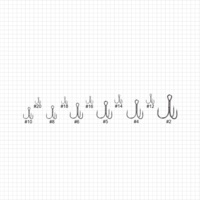 Golden Catch Treble Hook 3036BN №20(6pcs)