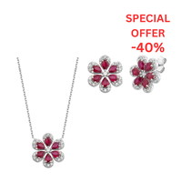 1.55 ct Set with rubies and diamonds