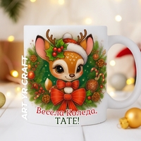 🎄 Коледна чаша – персонализиран подарък 🎄